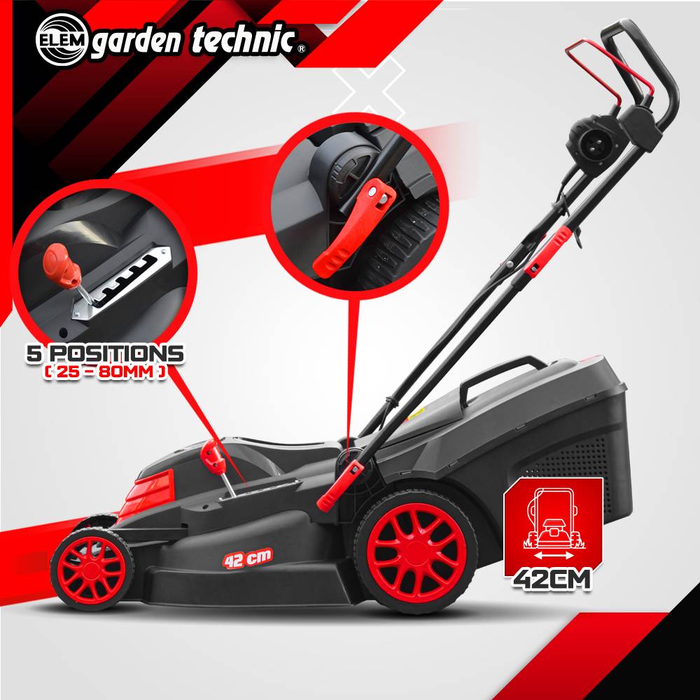 Elem Garden Technic - Tondeuse à gazon électrique 1800W - 42CM - Elem Garden - Image 3