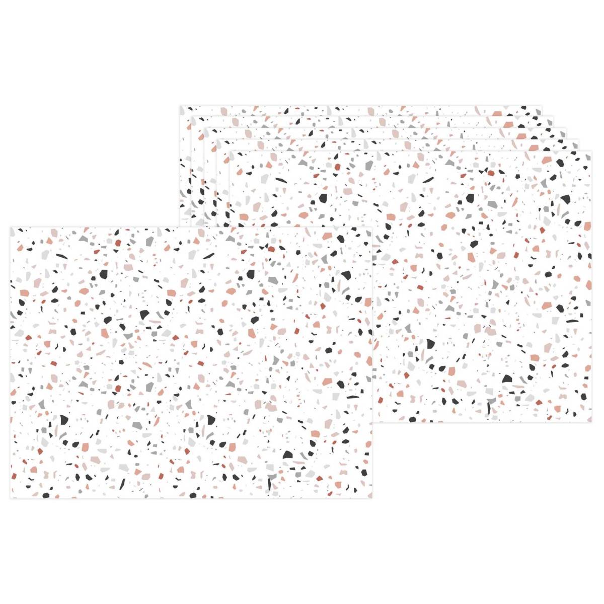 The Home Deco Factory - Set de table effet terrazzo 40 x 30 cm (Lot de 6) - Image 1