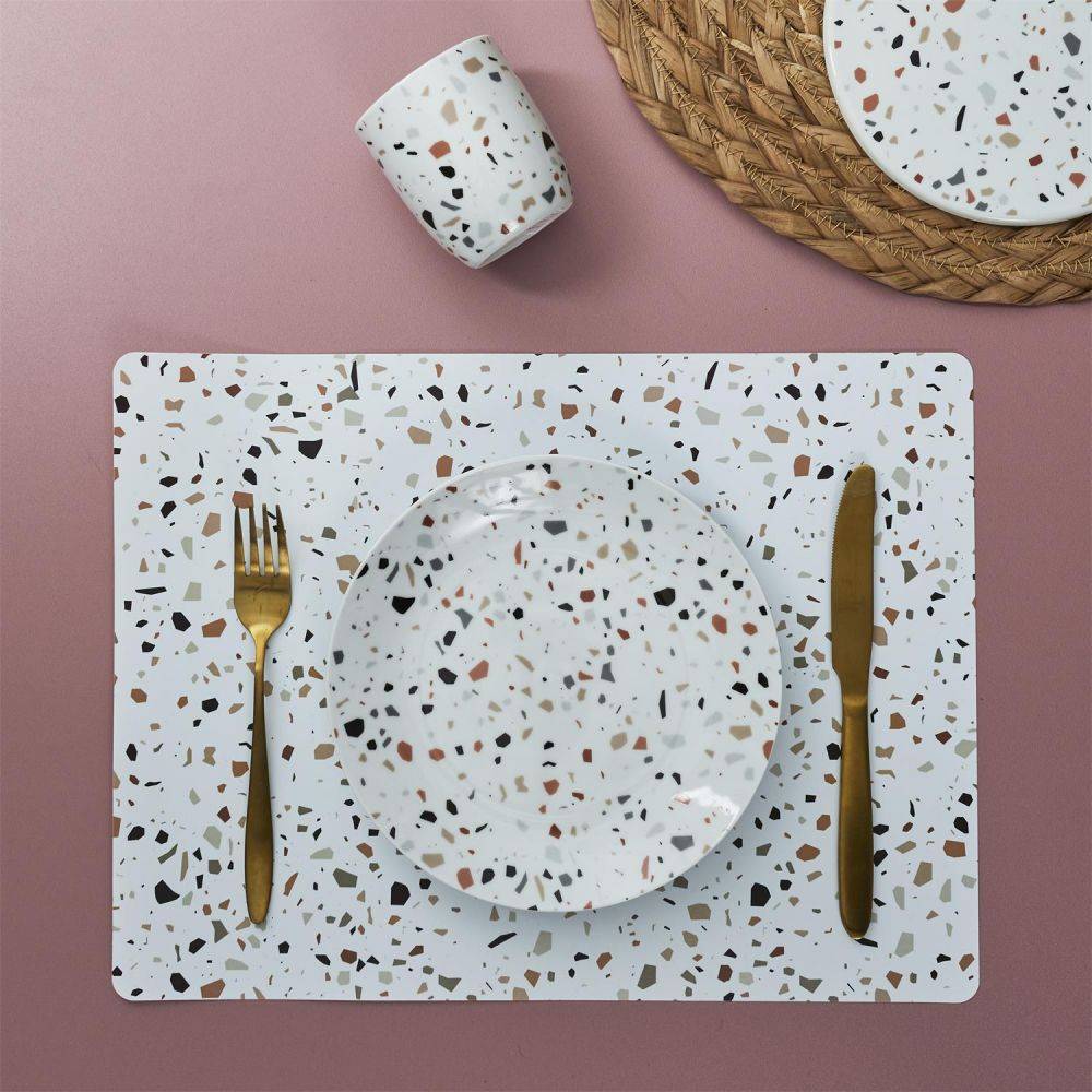 The Home Deco Factory - Set de table effet terrazzo 40 x 30 cm (Lot de 6) - Image 2