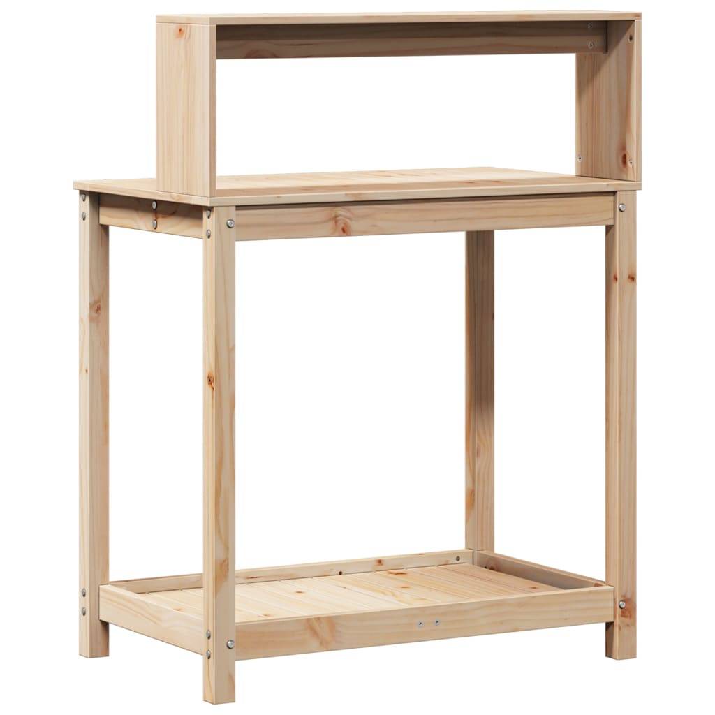 Table de rempotage avec étagères 82,5x45x81 cm bois massif pin | Leroy