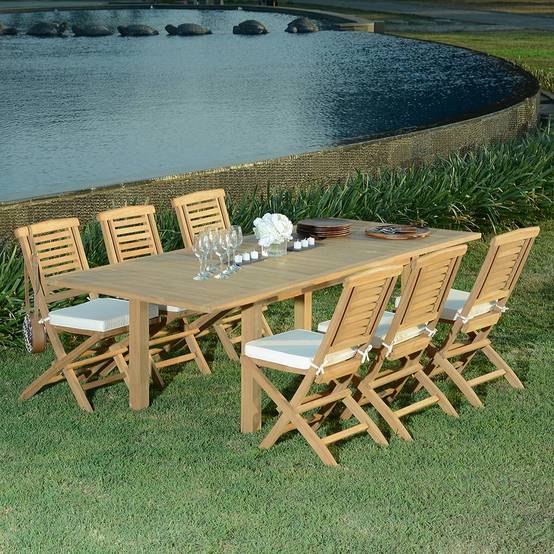 Salon de jardin teck massif Valdemoro, 6 places - TECK'Attitude - Image 2