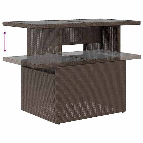 Vidaxl - Ensemble de canapé de jardin 6 pcs Marron polyrotin vidaXL 3348374 - Image 10