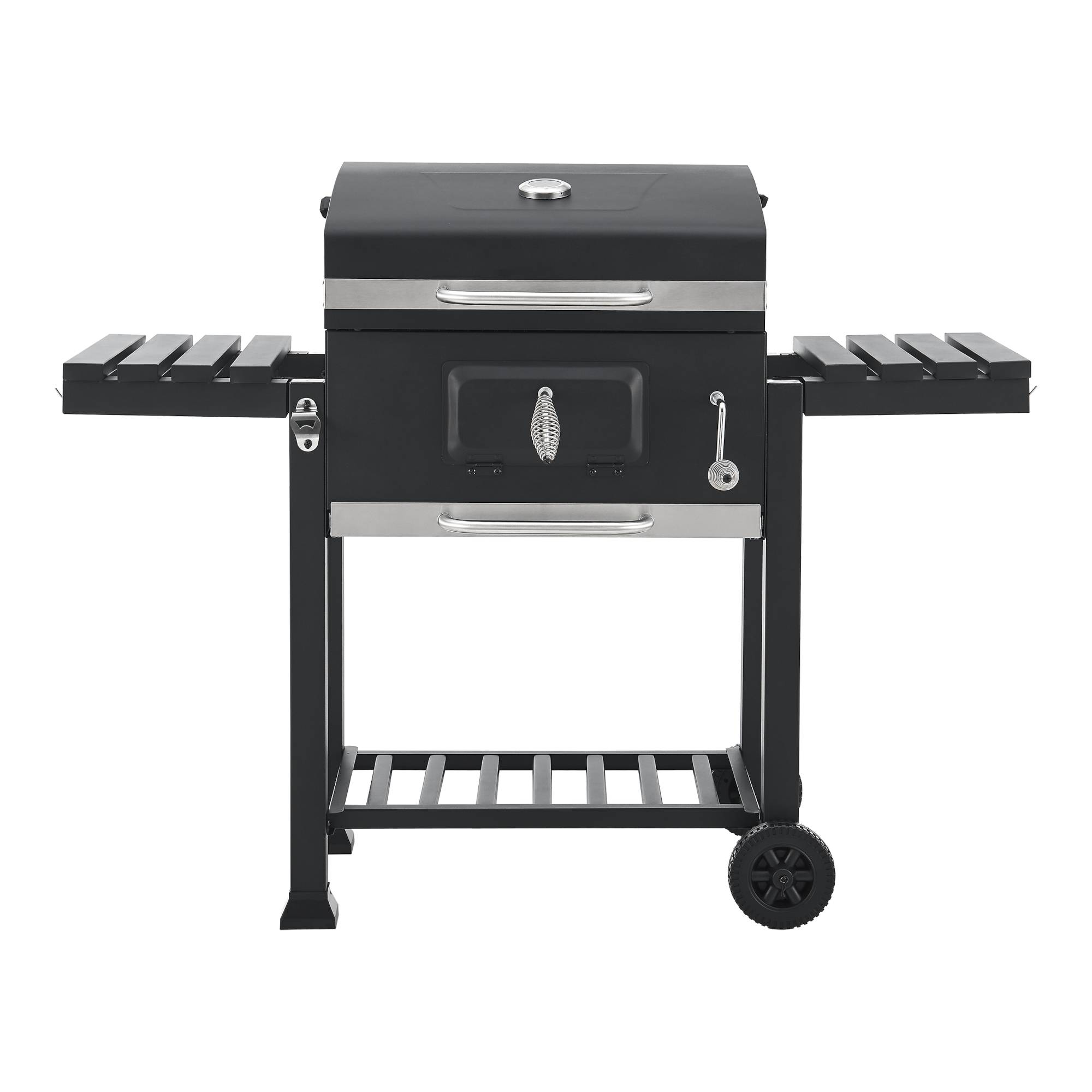 Casa.Pro - Chariot de barbecue au charbon de bois Arnad 105 x 135 x 48 cm noir casa.pro - Image 3