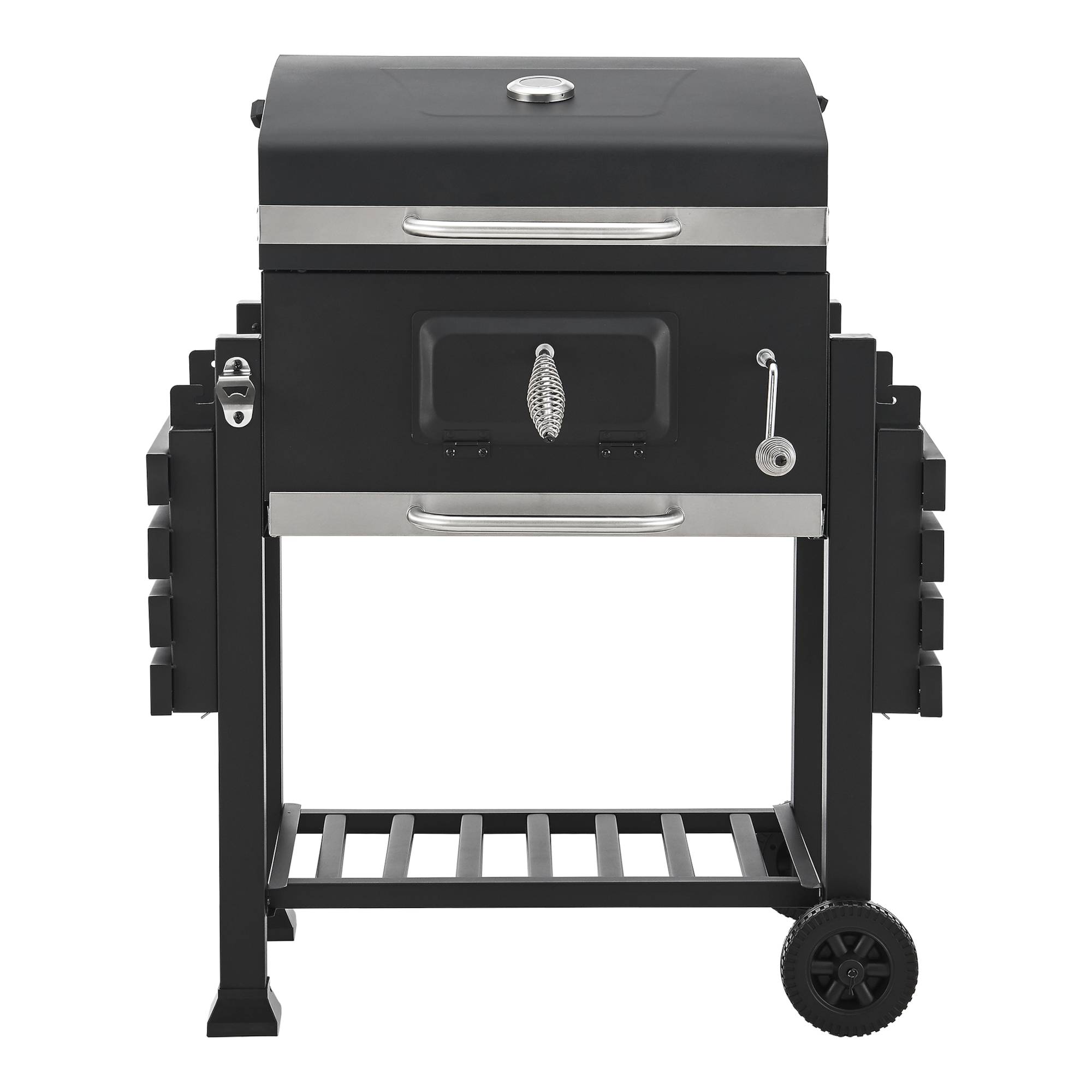 Casa.Pro - Chariot de barbecue au charbon de bois Arnad 105 x 135 x 48 cm noir casa.pro - Image 5
