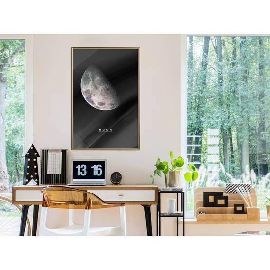 Affiche Murale Encadrée "The Solar System Moon" 40 x 60 cm Or - Image 2