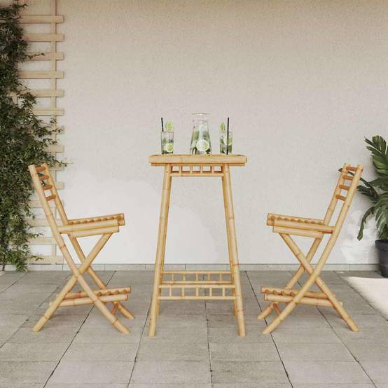 Tabourets de bar bambou naturel 40 x 57.5 x 97 cm - PANGIVO - Image 3