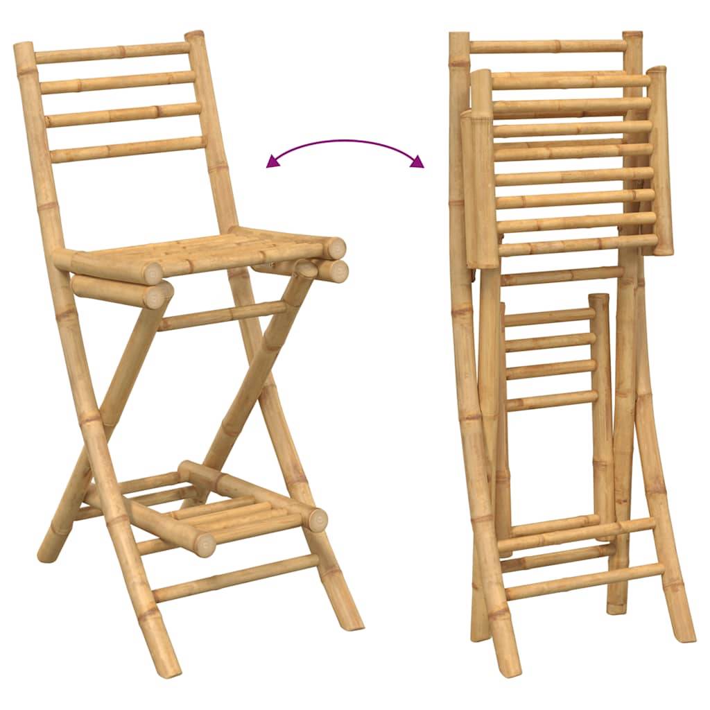 Tabourets de bar bambou naturel 40 x 57.5 x 97 cm - PANGIVO - Image 8