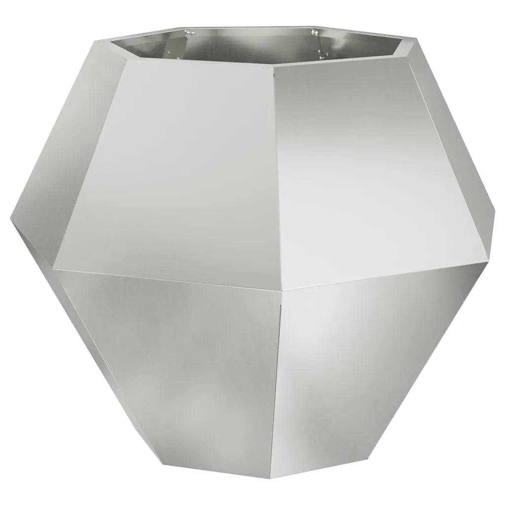 Helloshop26 - Jardinière rectangulaire extérieure 75 x 75 x 60 cm design classique pratique en acier galvanisé argent - Image 1