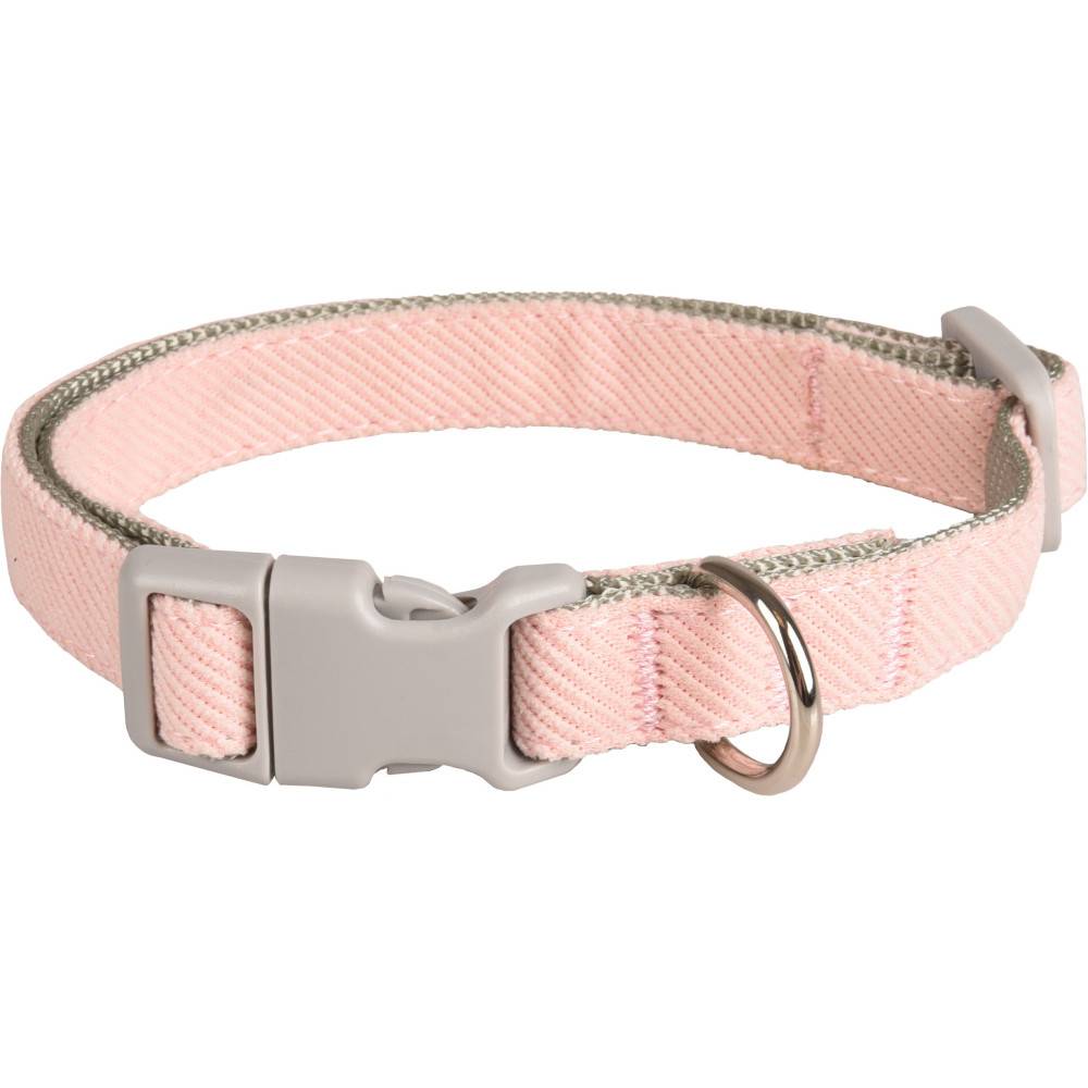 Flamingo - Collier Small dog rose . réglable de 25 à 43 cm x 15 mm. pour chiens. - Image 1