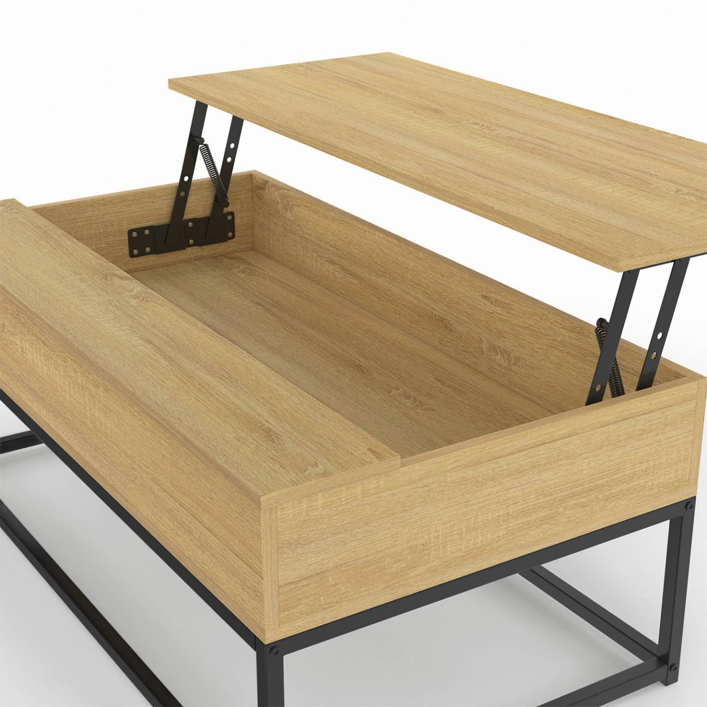Table basse plateau relevable rectangulaire DETROIT design industriel - Image 6