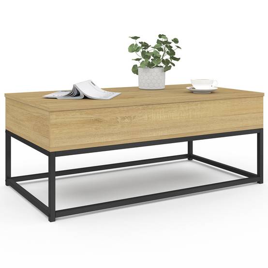 Table basse plateau relevable rectangulaire DETROIT design industriel - Image 5