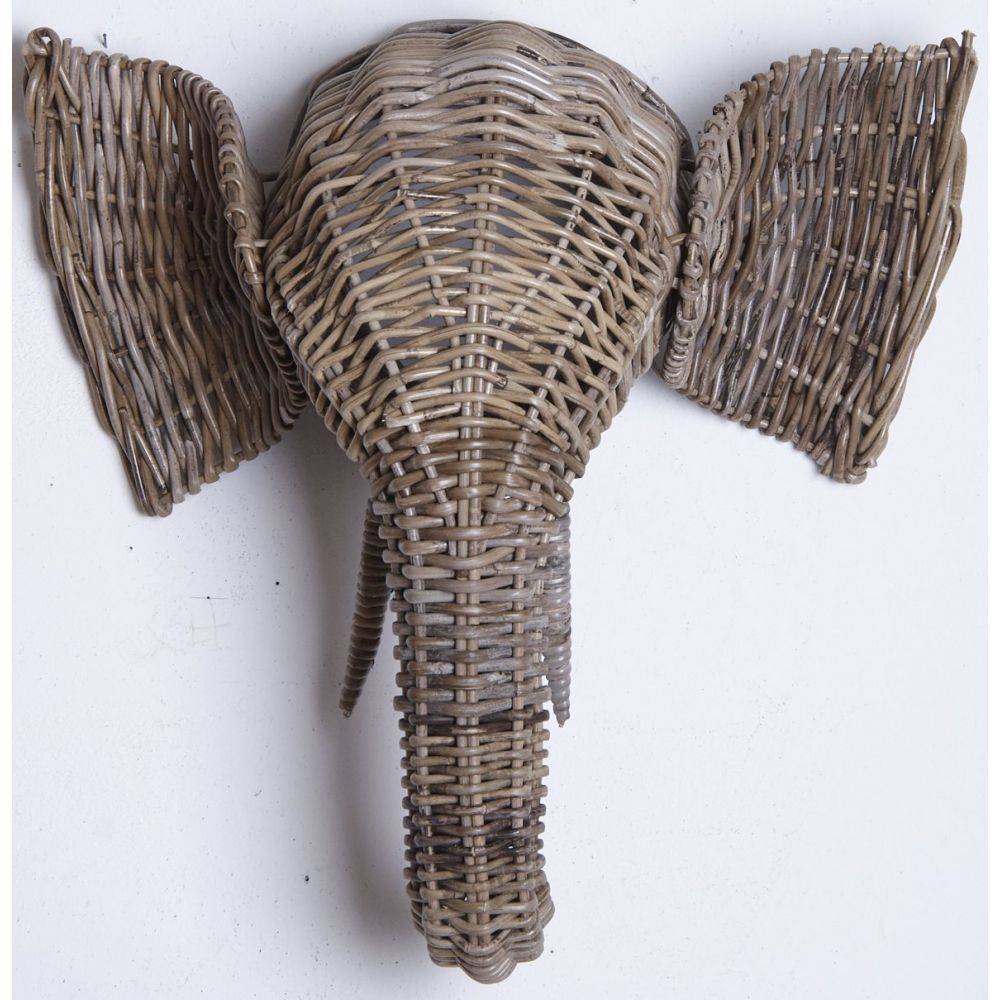 Aubry Gaspard - Trophée tête d'animal en poelet gris Eléphant - Image 2