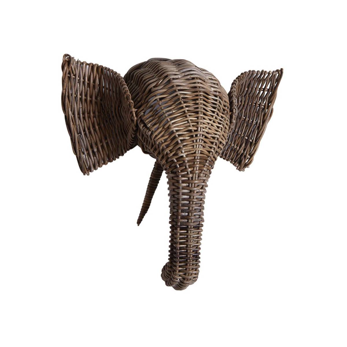 Aubry Gaspard - Trophée tête d'animal en poelet gris Eléphant - Image 1