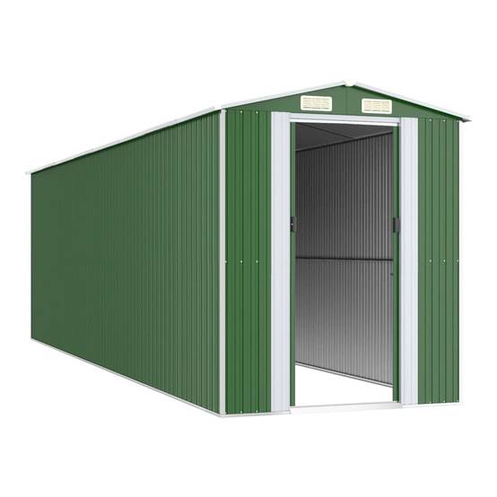 Vidaxl - Abri de jardin Vert 192x689x223 cm Métal galvanisé vidaXL 3147433 - Image 9