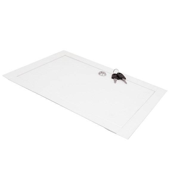 Importdistrib - Trappe de visite en métal, blanche, serrure 30x40 IMPORTDISTRIB