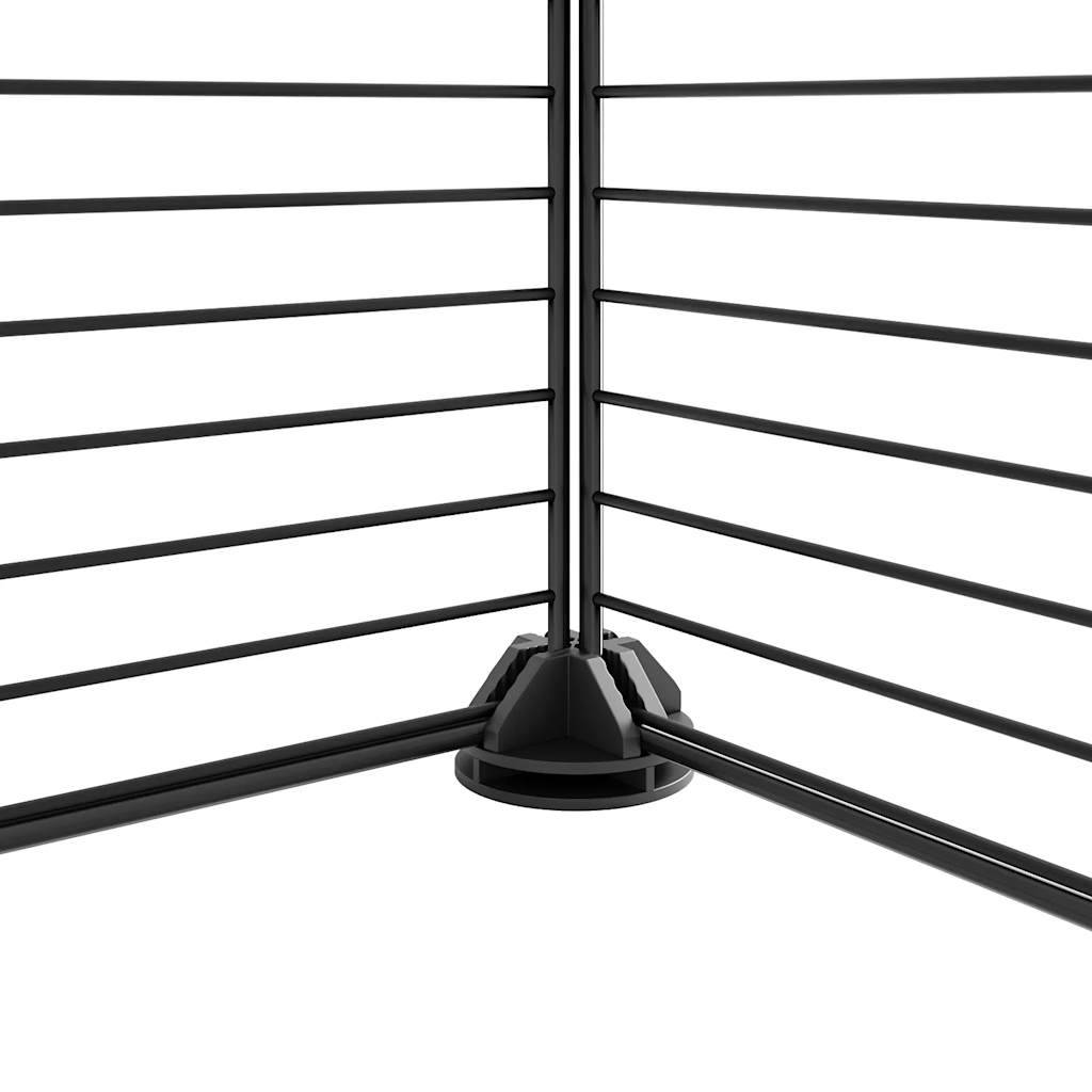 Enclos 8 panneaux acier avec porte pour rongeurs maille fine Noir – ComfortXL Outdoor Living - Image 7