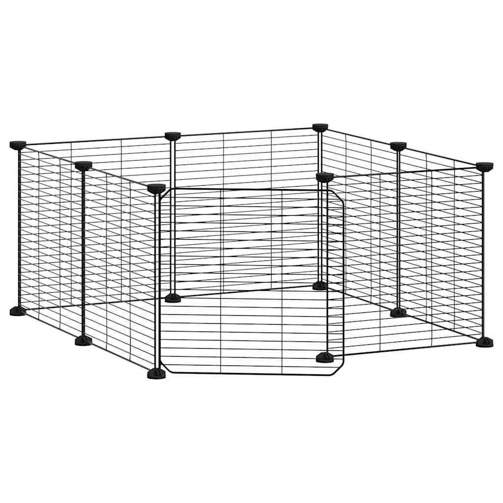 Enclos 8 panneaux acier avec porte pour rongeurs maille fine Noir – ComfortXL Outdoor Living - Image 4