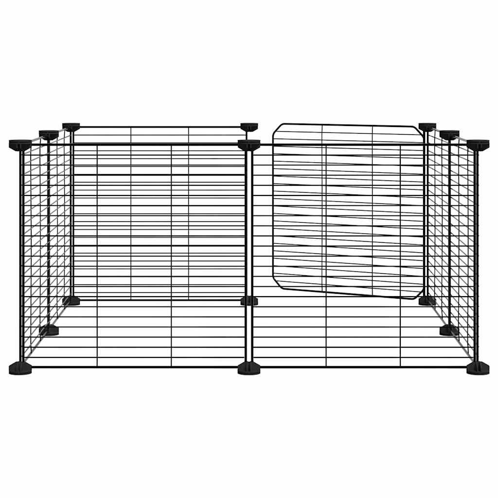 Enclos 8 panneaux acier avec porte pour rongeurs maille fine Noir – ComfortXL Outdoor Living - Image 5
