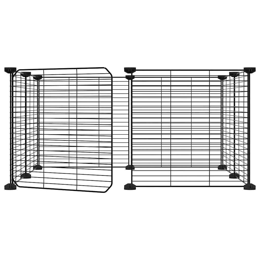 Enclos 8 panneaux acier avec porte pour rongeurs maille fine Noir – ComfortXL Outdoor Living - Image 3