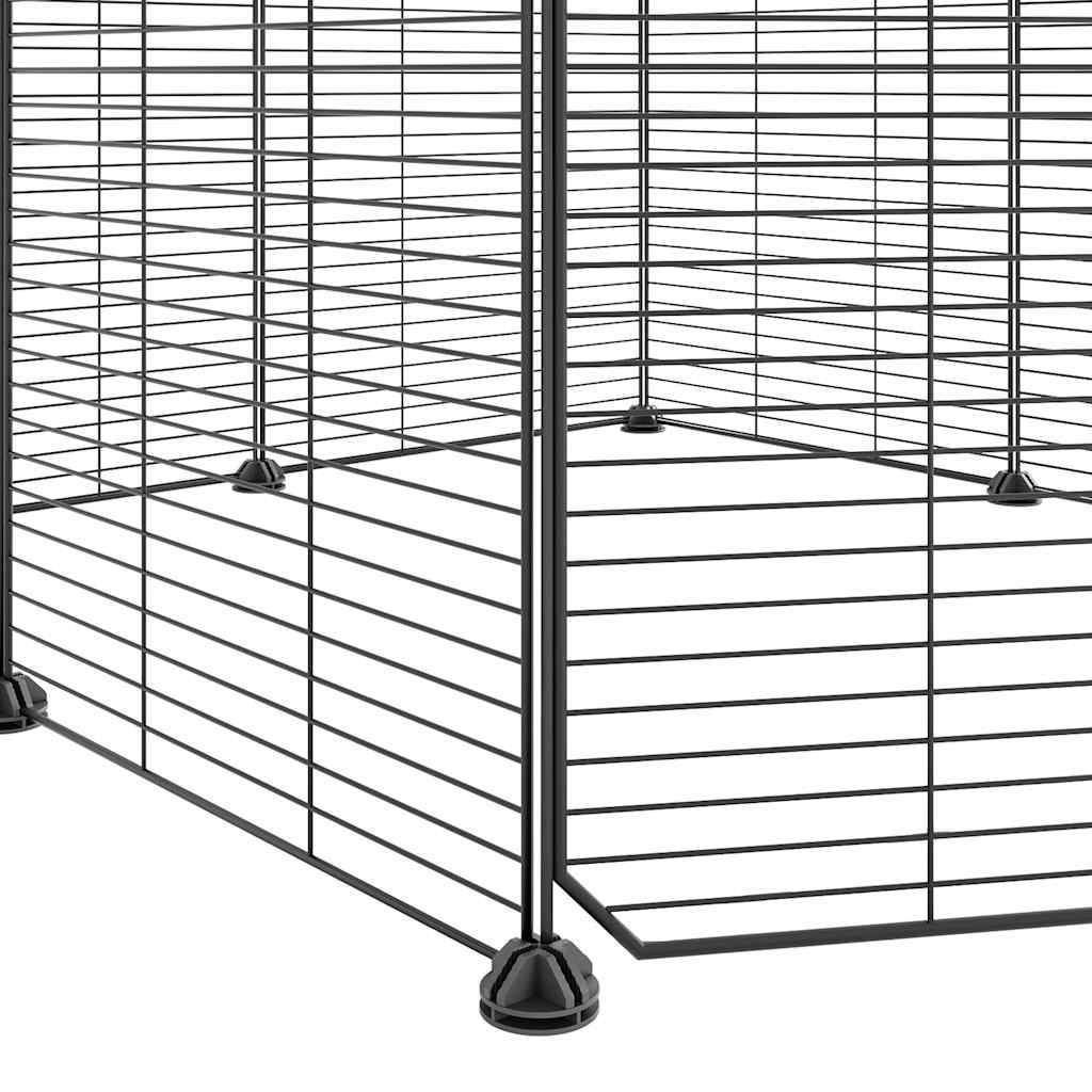 Enclos 8 panneaux acier avec porte pour rongeurs maille fine Noir – ComfortXL Outdoor Living - Image 6