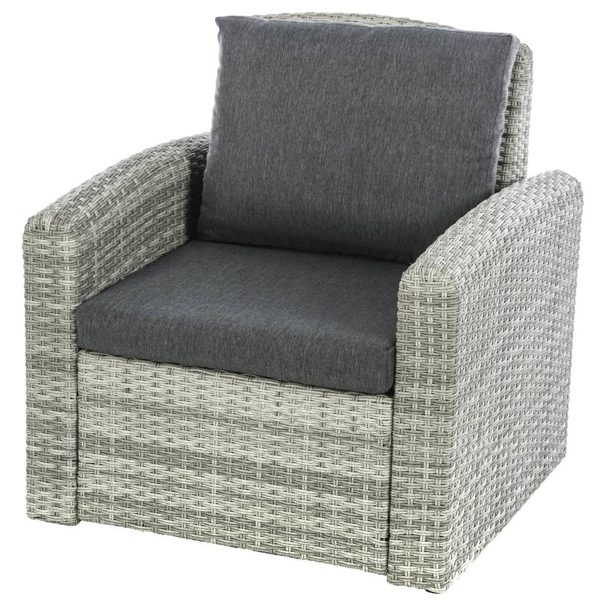 Hesperide - Fauteuil de salon de jardin "Polynésia" havane aluminium traité époxy en résine tressée Hespéride - Image 1