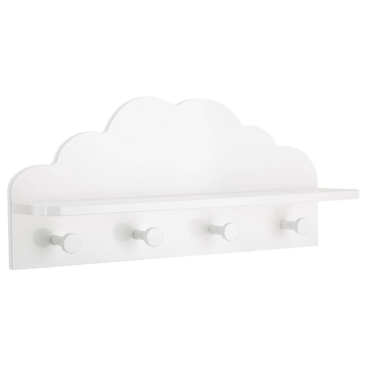 Patère 4 Crochets "Nuage" Blanc