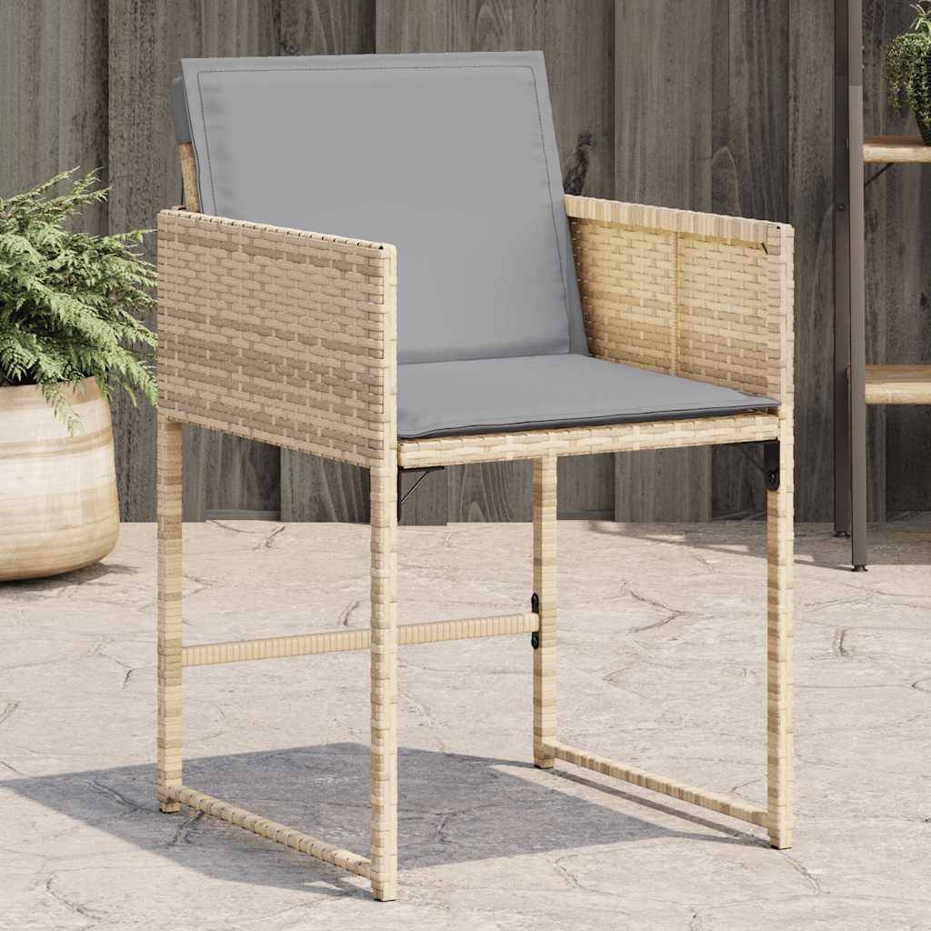 Chaise bois composite 4 places rotin beige 50,5 x 54 x 79 cm - Prolenta premium p3100.3 - Image 2