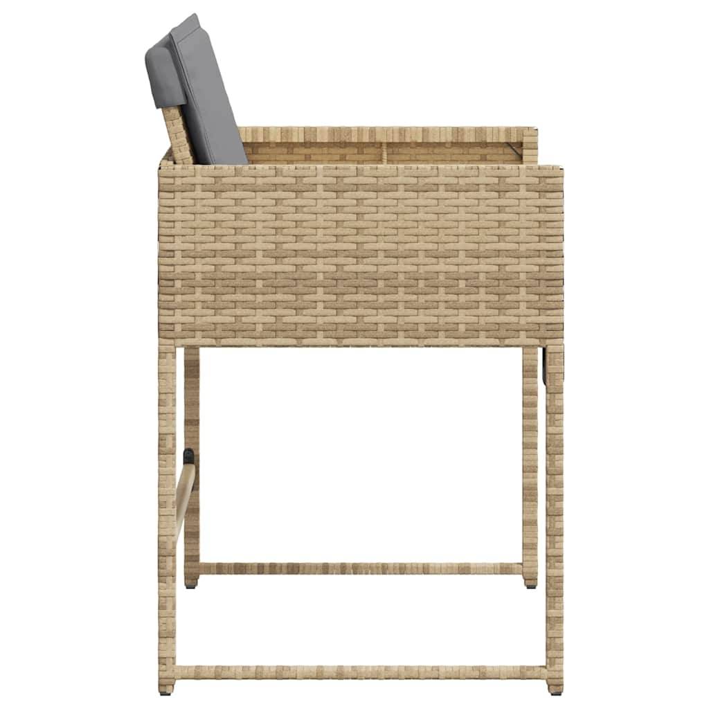 Chaise bois composite 4 places rotin beige 50,5 x 54 x 79 cm - Prolenta premium p3100.3 - Image 6