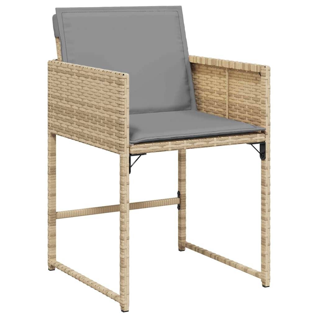 Chaise bois composite 4 places rotin beige 50,5 x 54 x 79 cm - Prolenta premium p3100.3 - Image 4