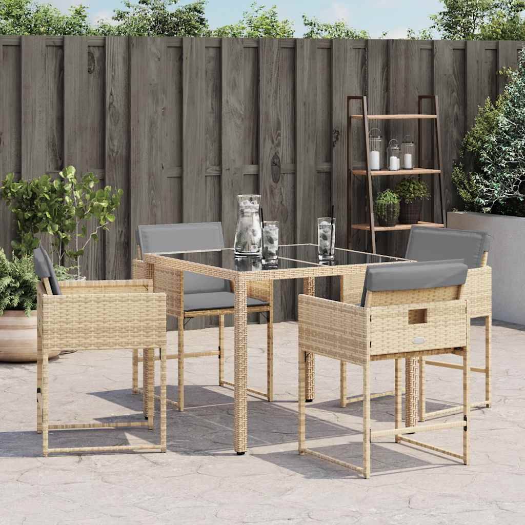 Chaise bois composite 4 places rotin beige  50,5 x 54 x 79 cm  - Prolenta premium  p3100.3 - Image 3