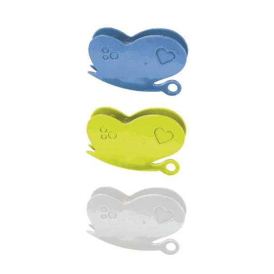 Lot de 3 Pinces Conservation "Papillon" 6cm Multicolore - Image 1