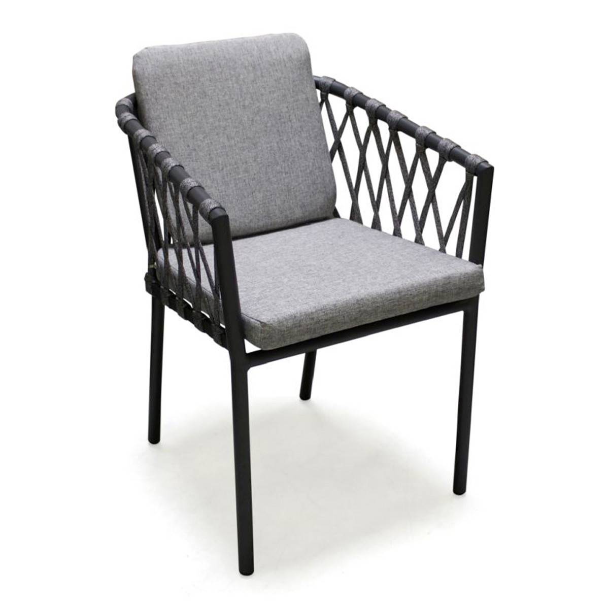 Paris Garden - Fauteuil de Jardin Empilable "Pilat" 76cm Gris Anthracite - Image 1