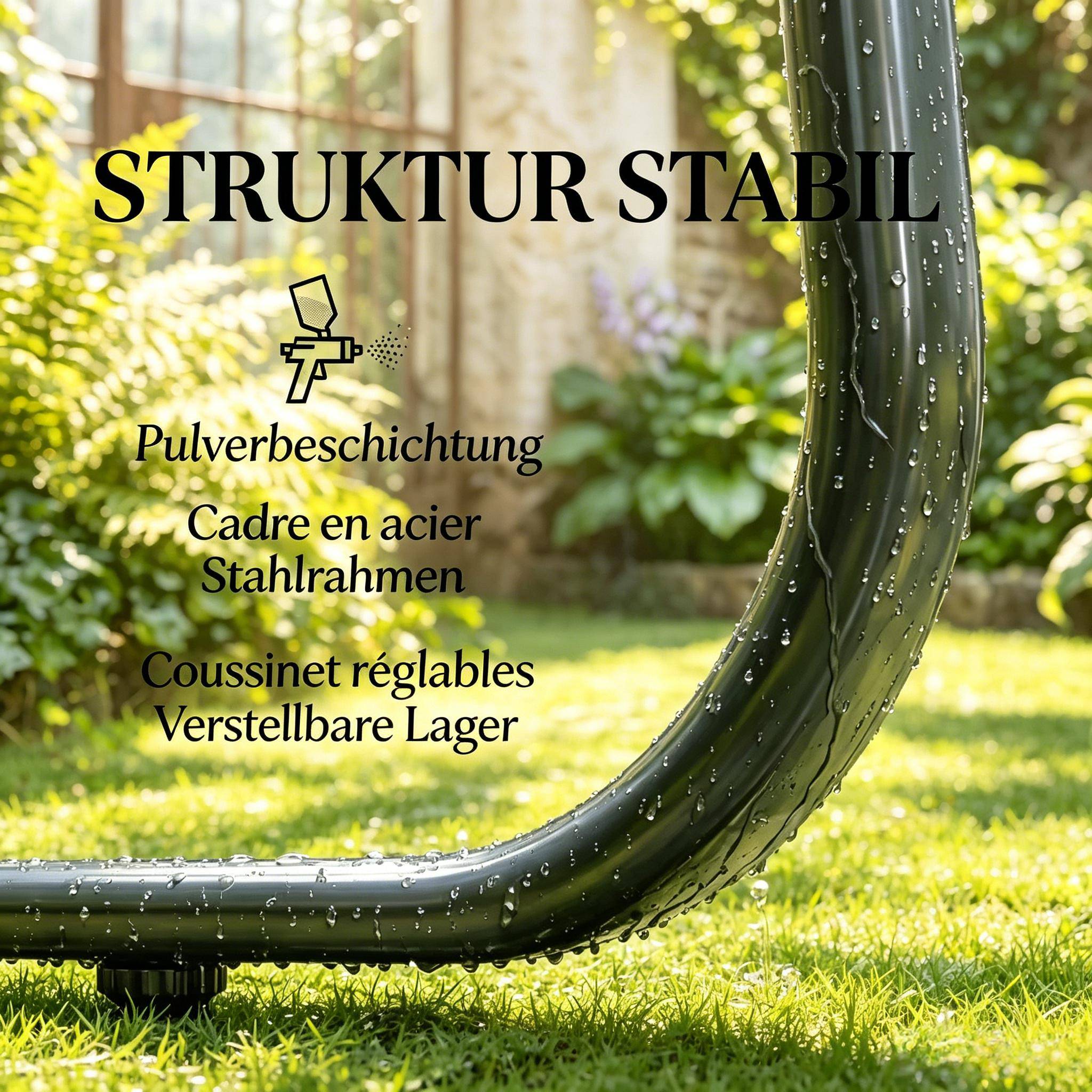 Set jardin 4 pièces acier – imperméable, anti-UV, robuste et chic - Image 6