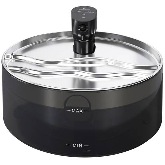 Fontaine eau Chat Inox 7L Sans fil Silencieuse Capteur Noir - ComfortXL Pet Living - Image 2