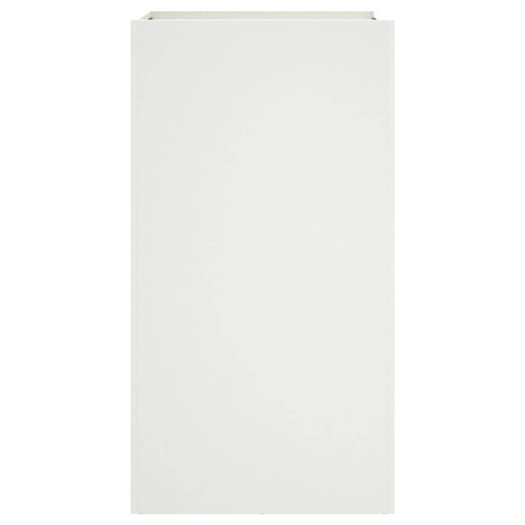 Vidaxl - Jardinière-Pot de fleur-Bac à fleurs blanc 42x38x75 cm acier - Image 6