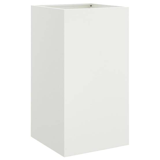 Vidaxl - Jardinière-Pot de fleur-Bac à fleurs blanc 42x38x75 cm acier - Image 5