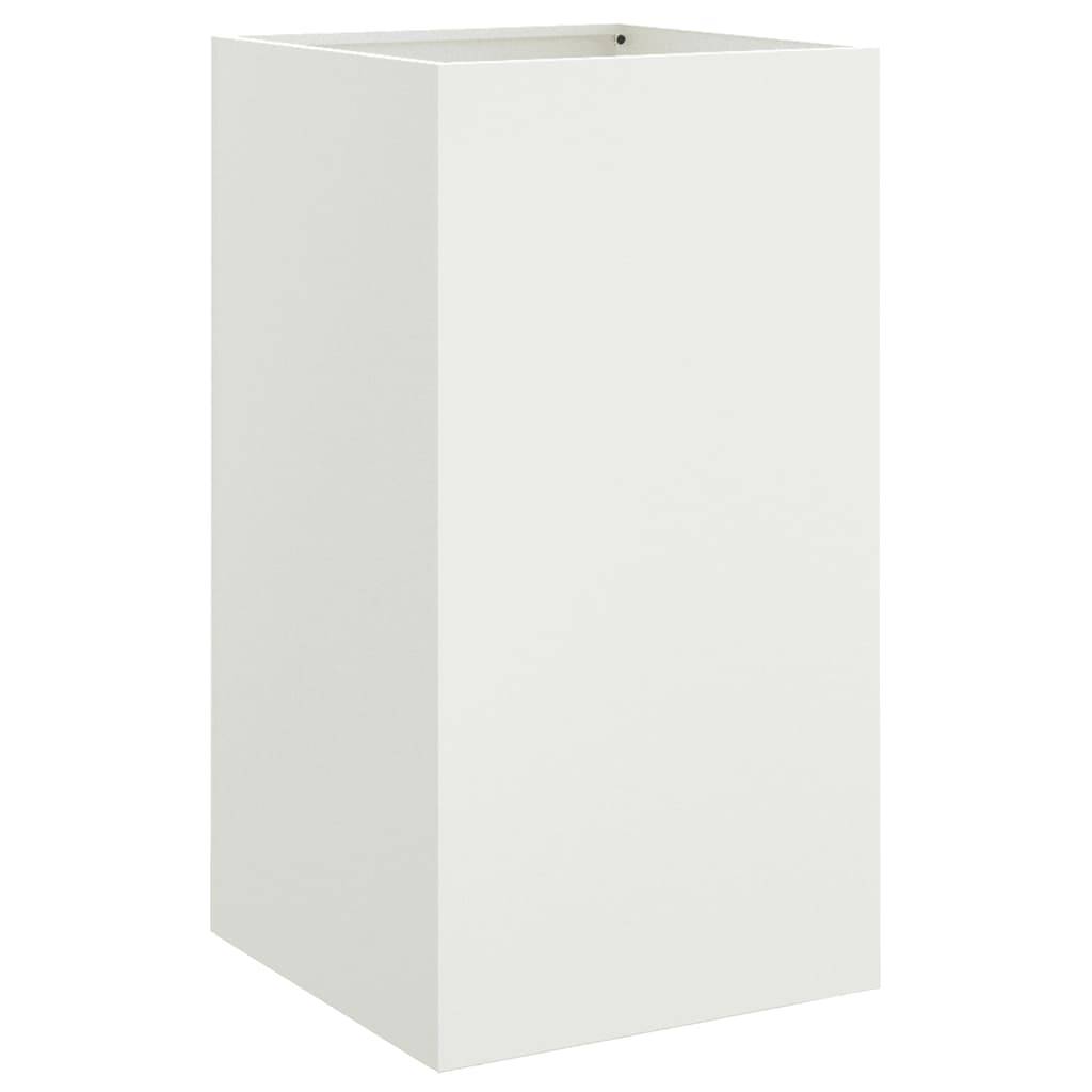 Vidaxl - Jardinière-Pot de fleur-Bac à fleurs blanc 42x38x75 cm acier - Image 5