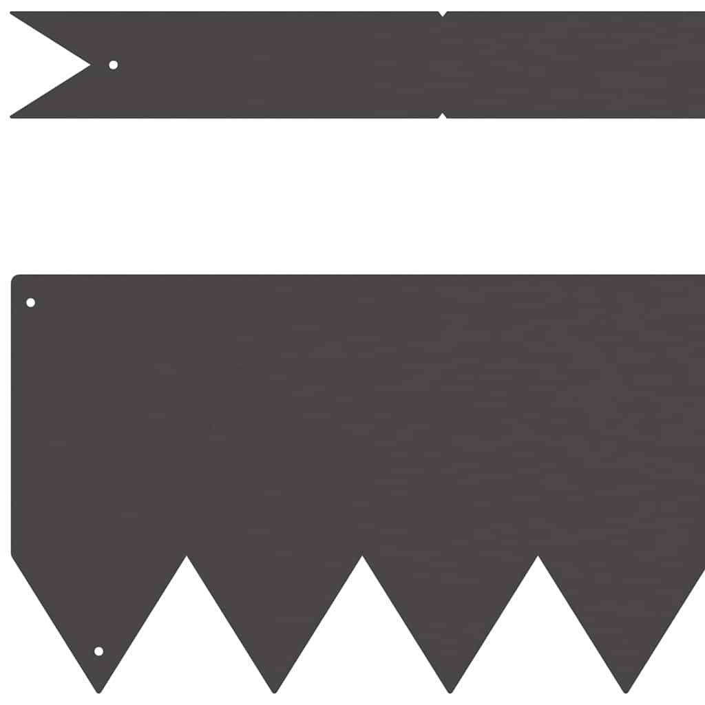 Bordure aménagement jardin acier laminé séparation nette 100x15cm noir - ComfortXL Outdoor Living - Image 4