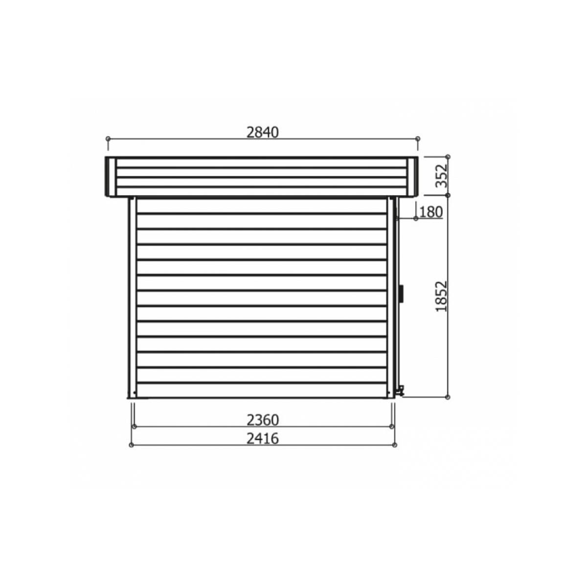 Abri de Jardin Solid Arhus en Sapin Autoclave 28 mm - 6,61 x 2,45 m - Image 3