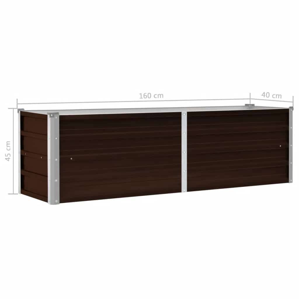 Prolenta Premium - Jardinière acier marron 160 x 40 x 45 cm - Prolenta premium p328.5 - Image 8