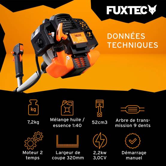 FUXTEC - Débroussailleuse thermique - FUXTEC FX-MS152 - 52cm3 3CV - FUXTEC - Image 3