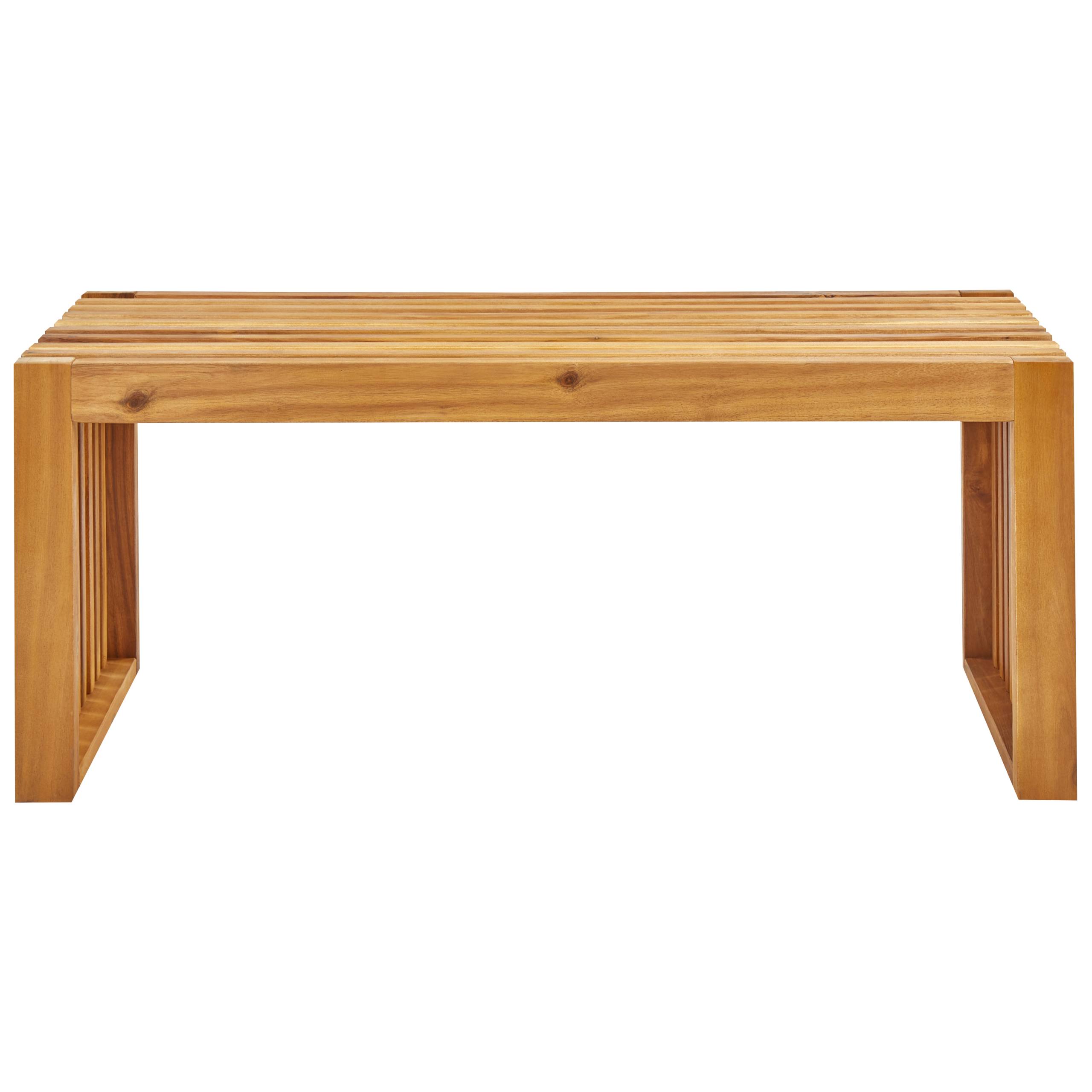 Beliani - Set de salle à manger, 4 Personnes Acacia Marron BELLANO - 120x70x70- Beliani - Image 7