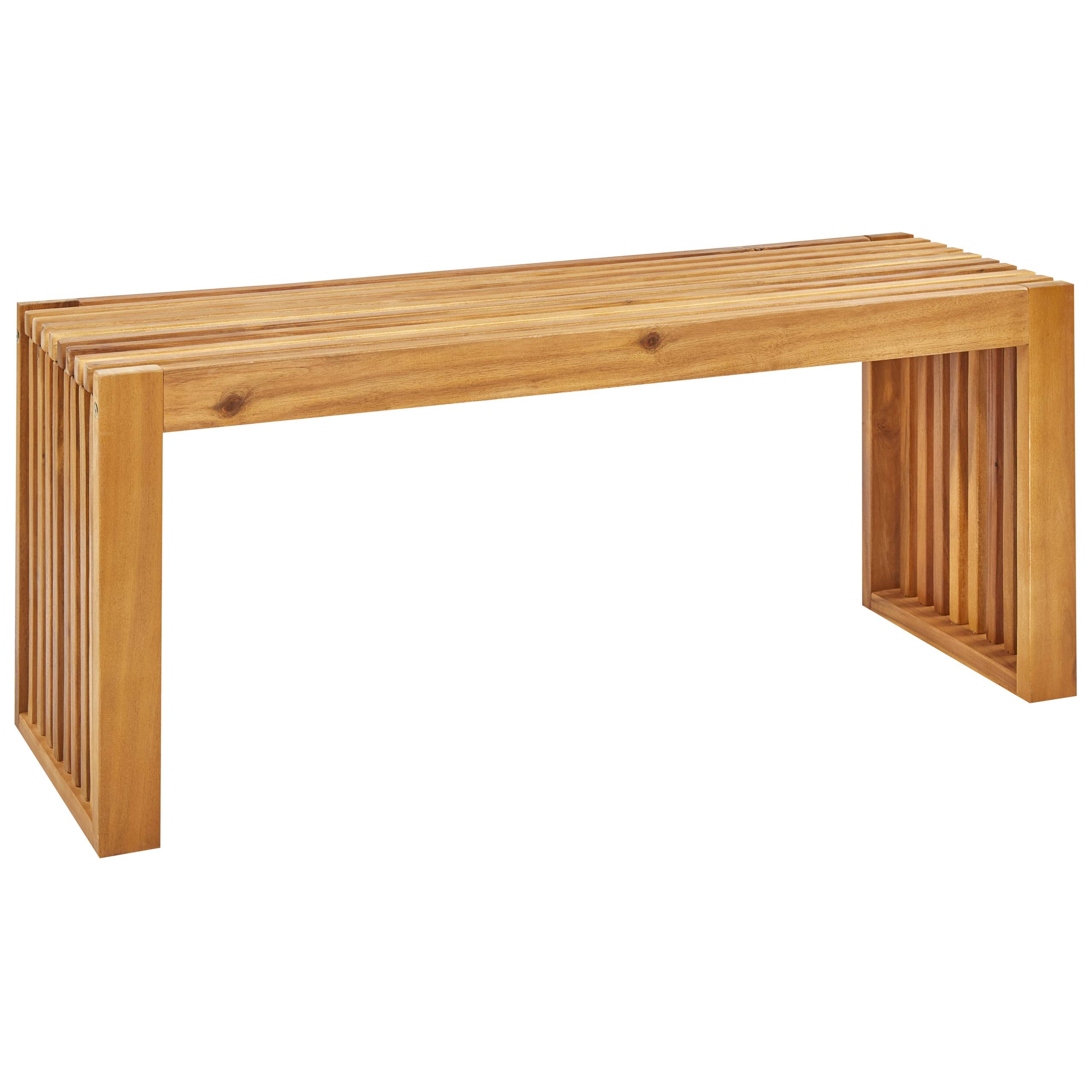 Beliani - Set de salle à manger, 4 Personnes Acacia Marron BELLANO - 120x70x70- Beliani - Image 6