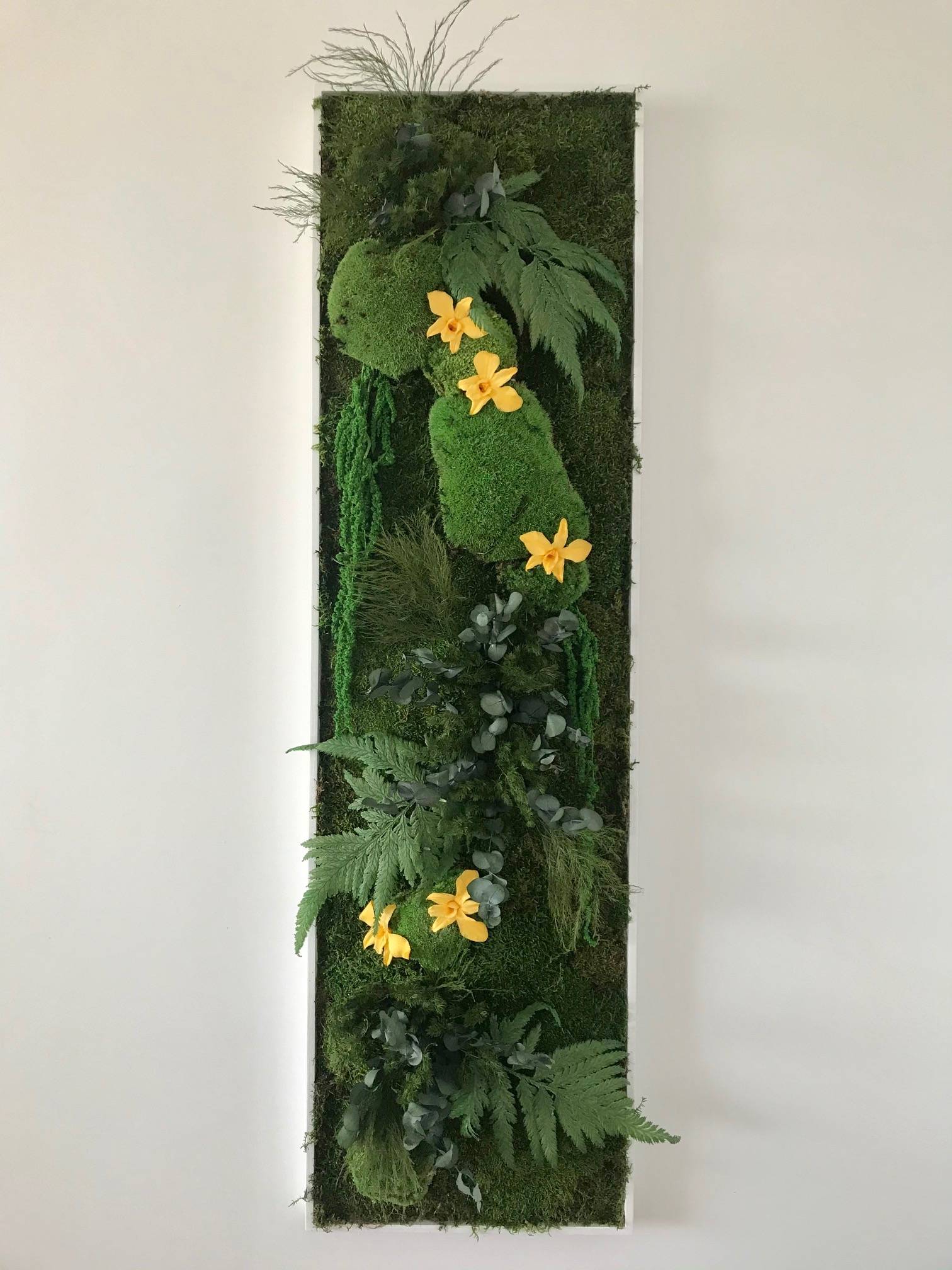 Tableau Végétal Stabilisé Hanakotoba - Tableau Végétal - Décoration d'Intérieur - 140*40 cm