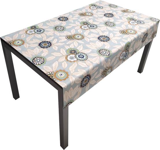 Nappe Composition PVC Base Polyester Anti-taches Fleurs Taille 140X180 CM - Image 1