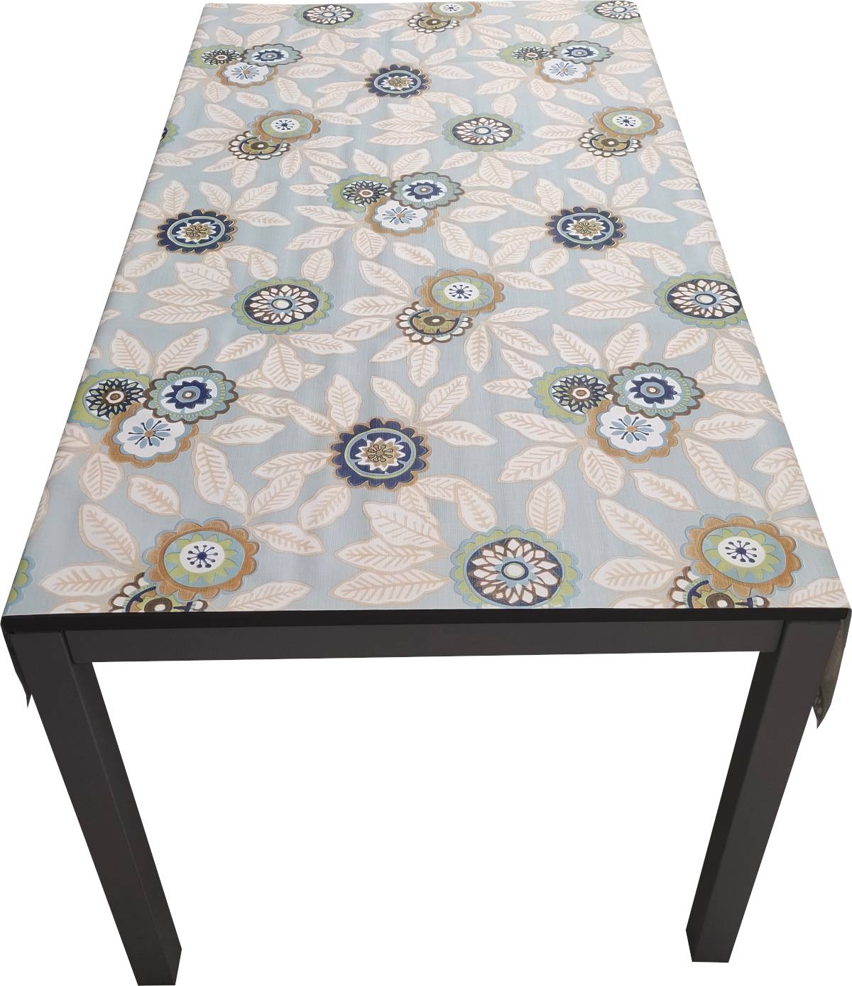 Nappe Composition PVC Base Polyester Anti-taches Fleurs Taille 140X180 CM - Image 2