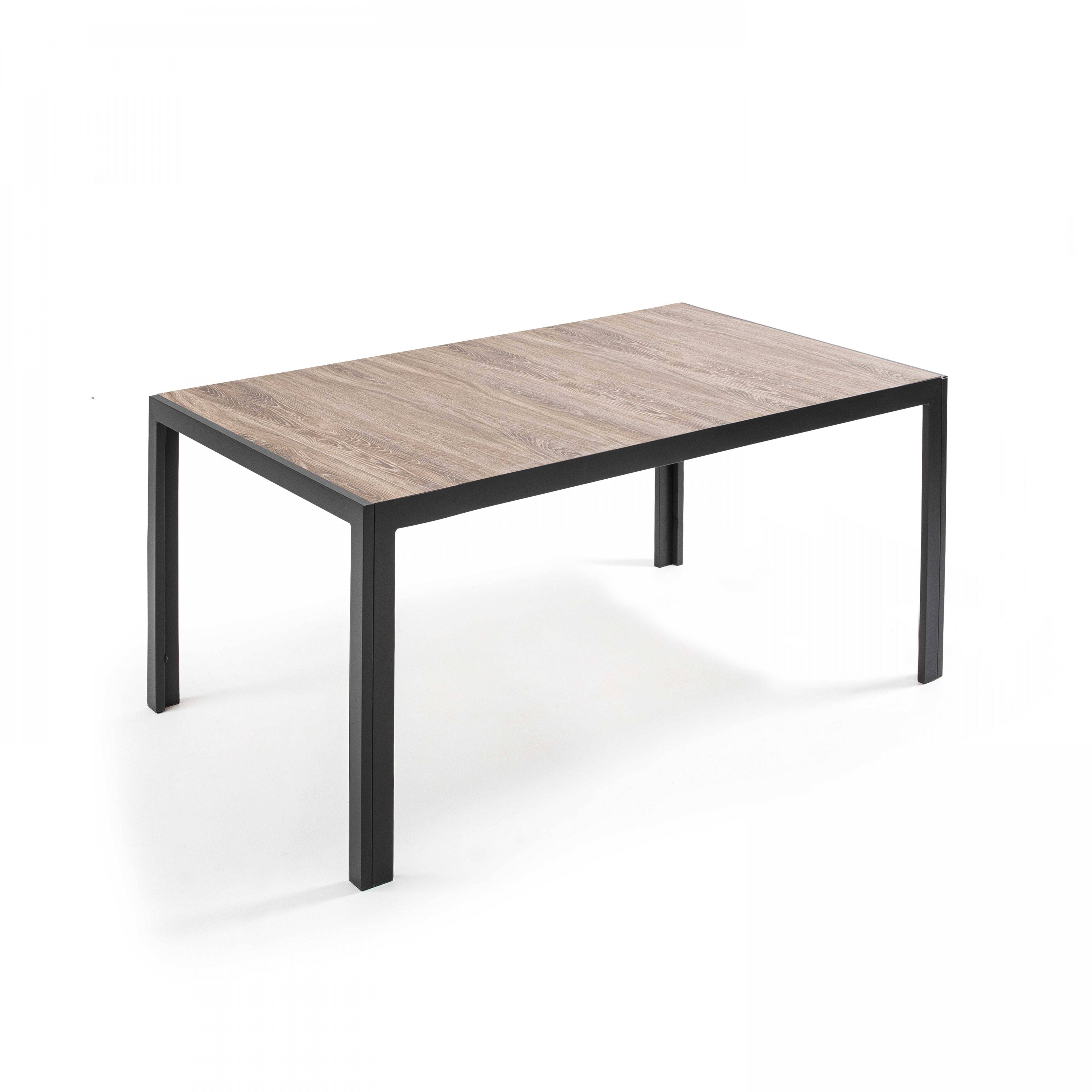 Oviala - Ensemble table de jardin et 6 chaises en aluminium et céramique bois Tivoli - Oviala - Image 2
