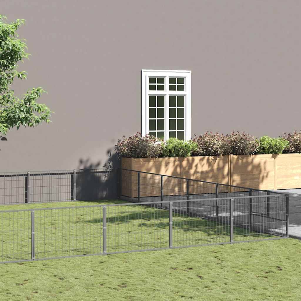 Vidaxl - Chenil Argenté 54 m² Acier vidaXL 3082177 - Image 1