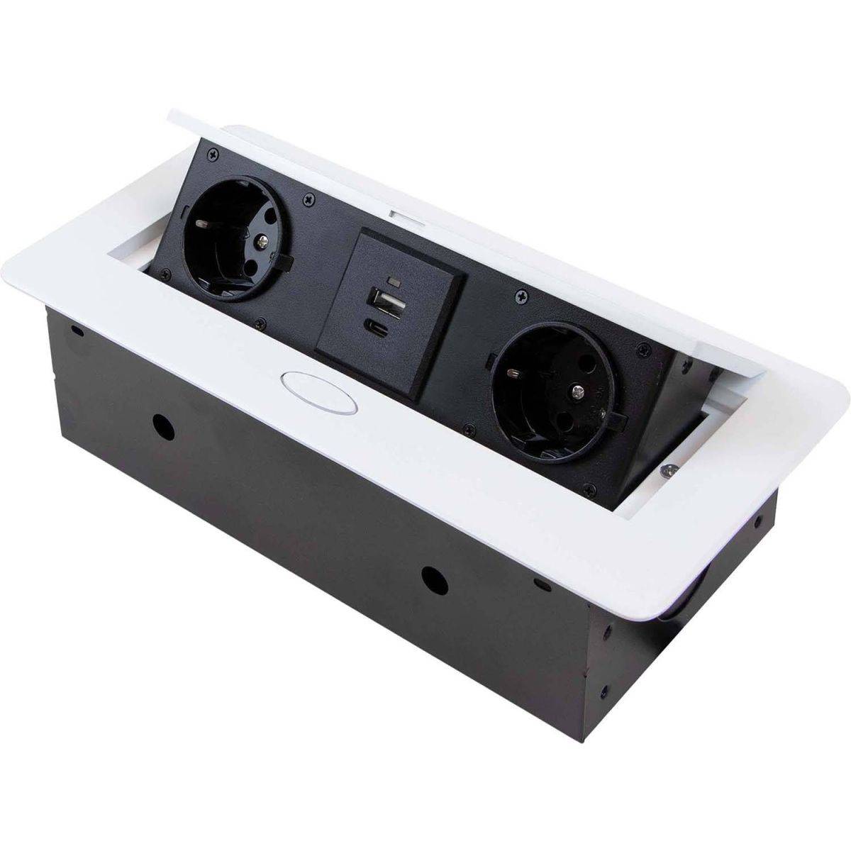 Emuca - Multiconnecteur encastrable pour bureau Atom lite - Image 1