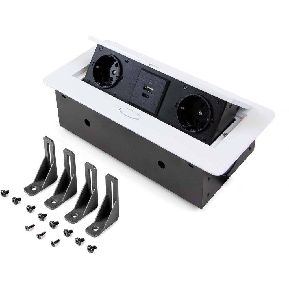 Emuca - Multiconnecteur encastrable pour bureau Atom lite - Image 3